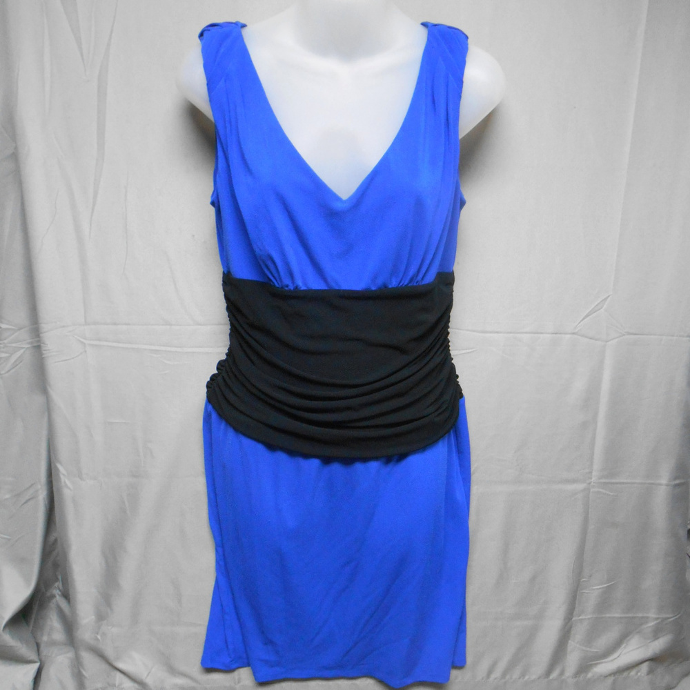 Ann Taylor blue black sleeveless dress women’s 8